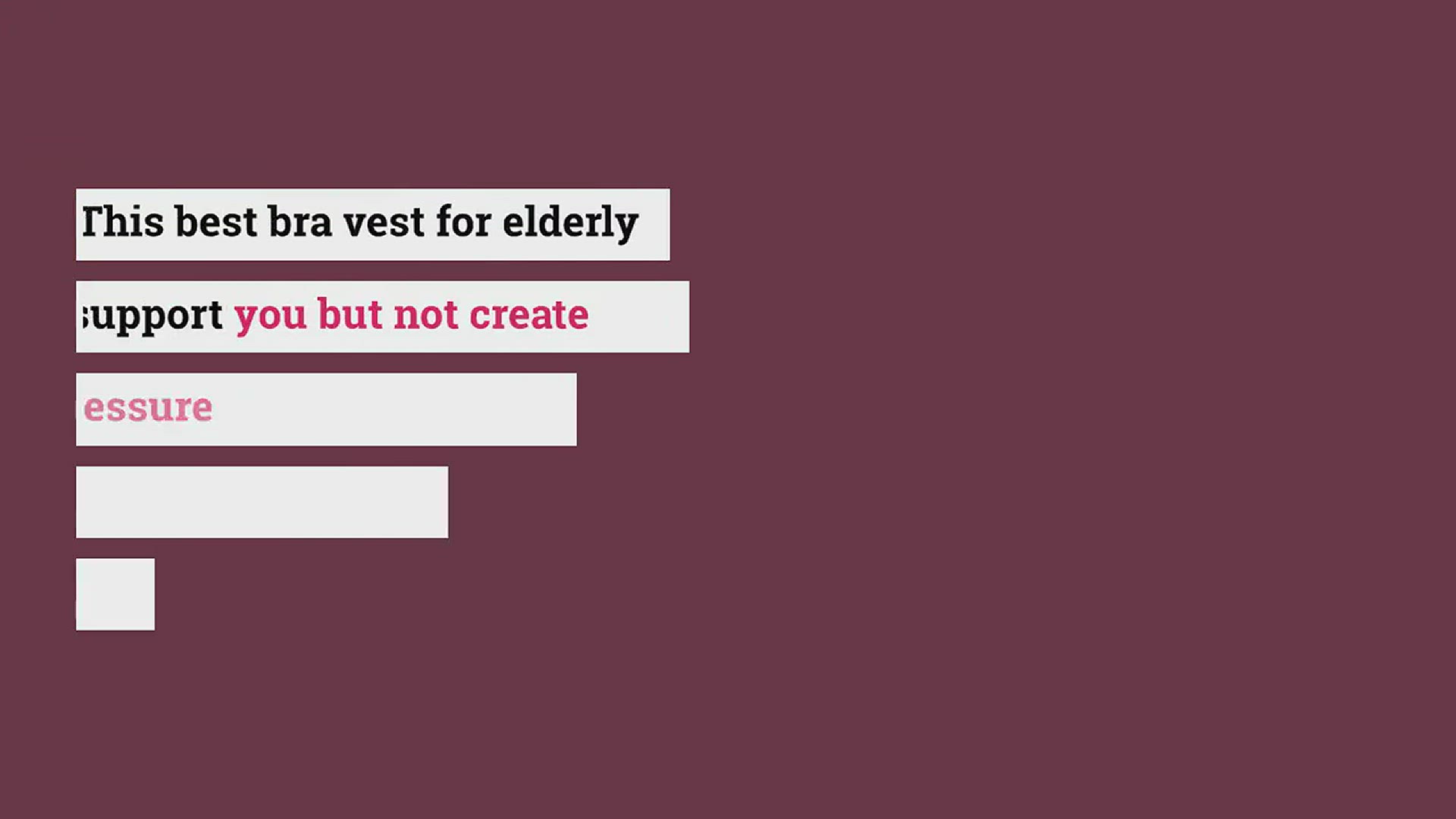 Video thumbnail for Best_Bra_Vests_for_the_Elderly