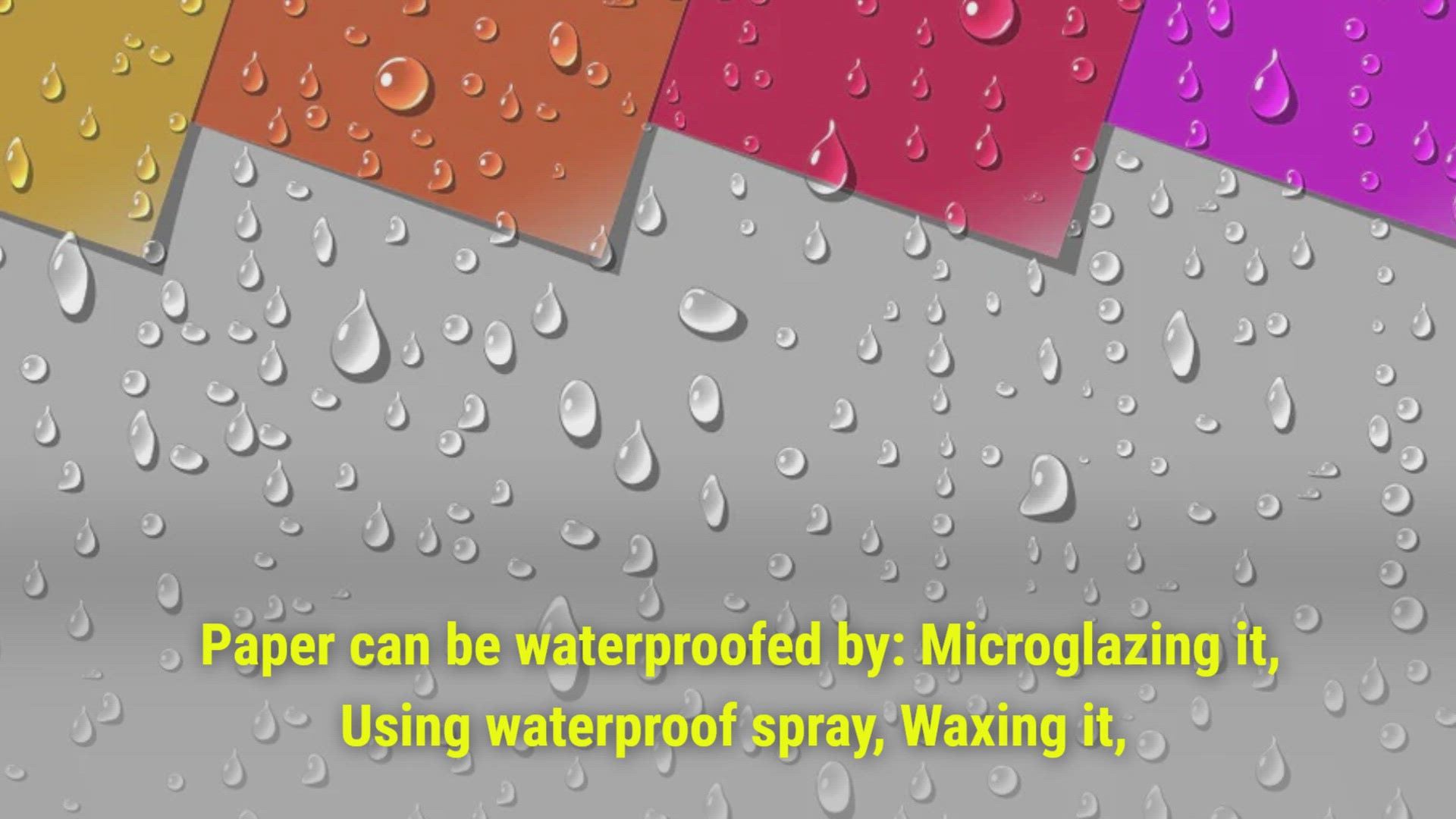 Video thumbnail for How to waterproof paper