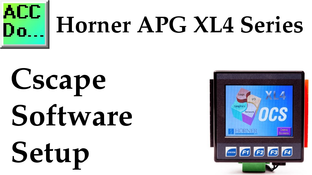 'Video thumbnail for Horner XL4 PLC HMI Cscape Software Setup'