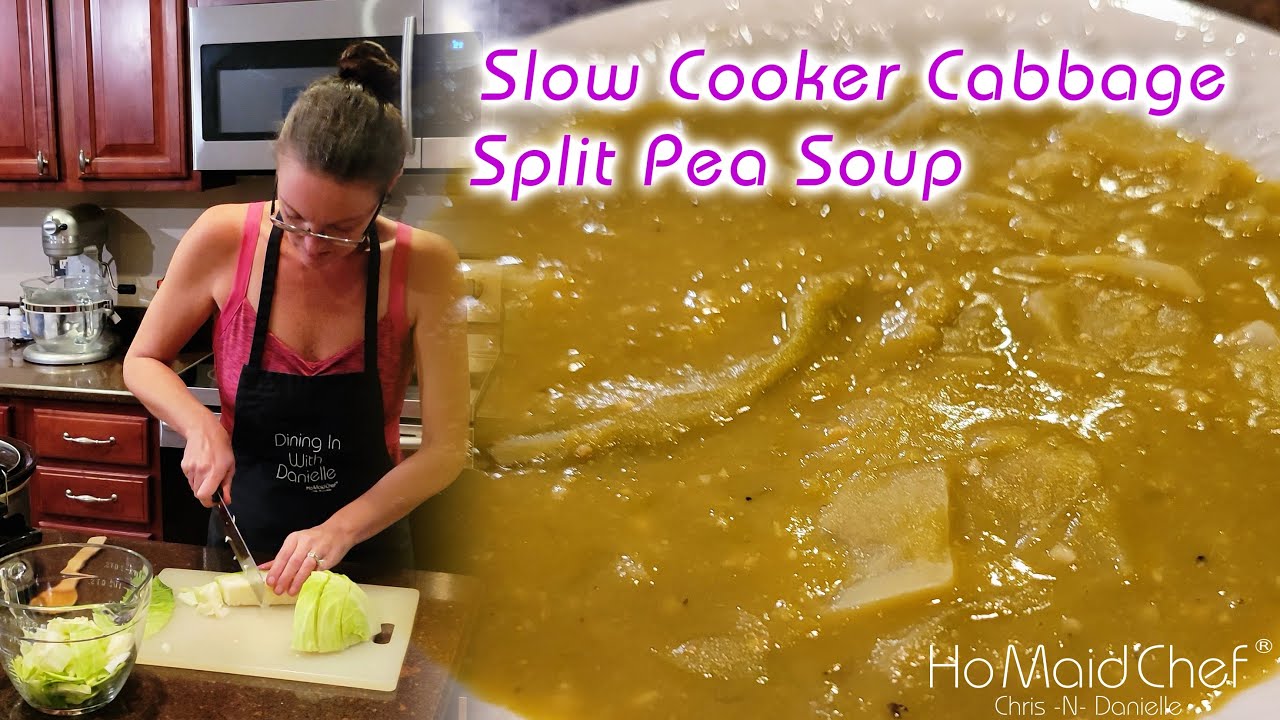 Video thumbnail for Slow Cooker Cabbage Split Pea Soup | Dining In With Danielle