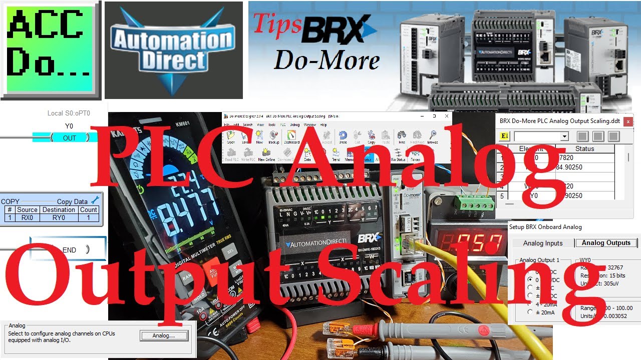 'Video thumbnail for BRX Do-More PLC Analog Output Scaling'
