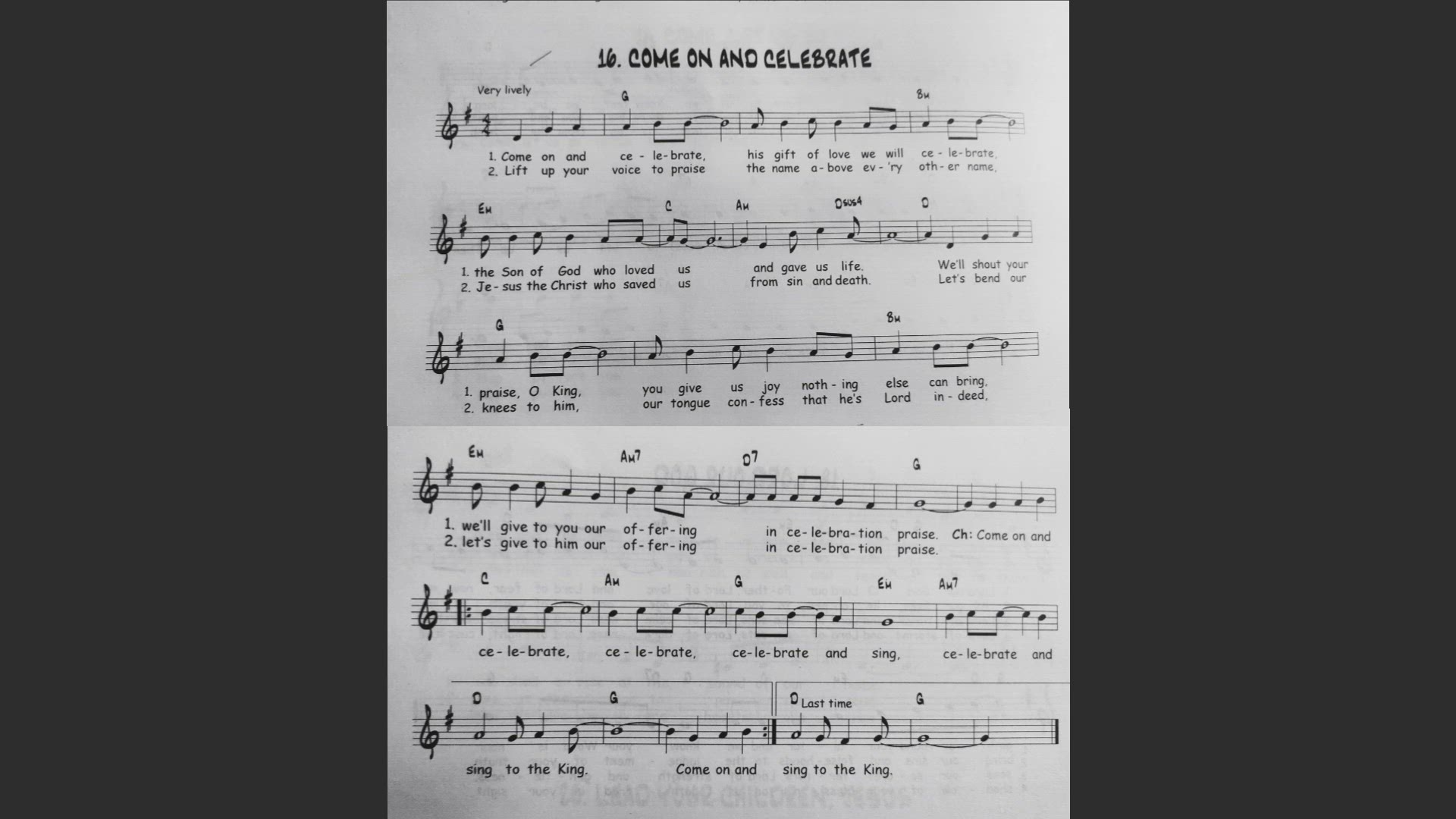'Video thumbnail for Come On And Celebrate - Catholic Mass Song Sheet Music'