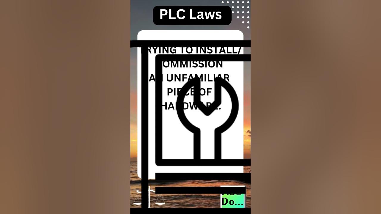 'Video thumbnail for PLC Laws #5 - READ THE MANUAL'