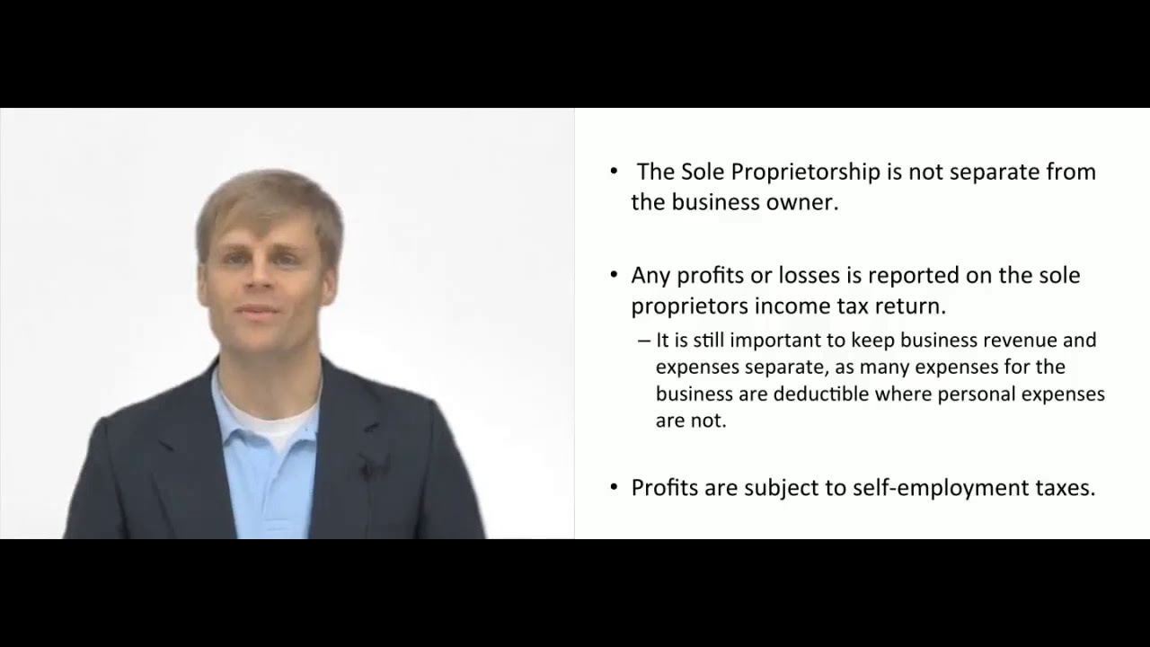 'Video thumbnail for Sole Proprietorship Taxation'