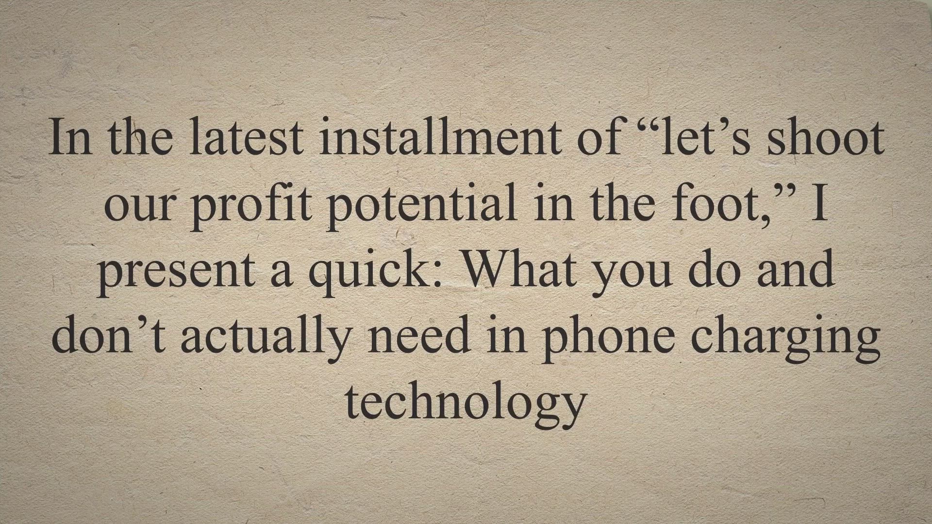 Video thumbnail for Why you (probably) don’t need expensive charging tech