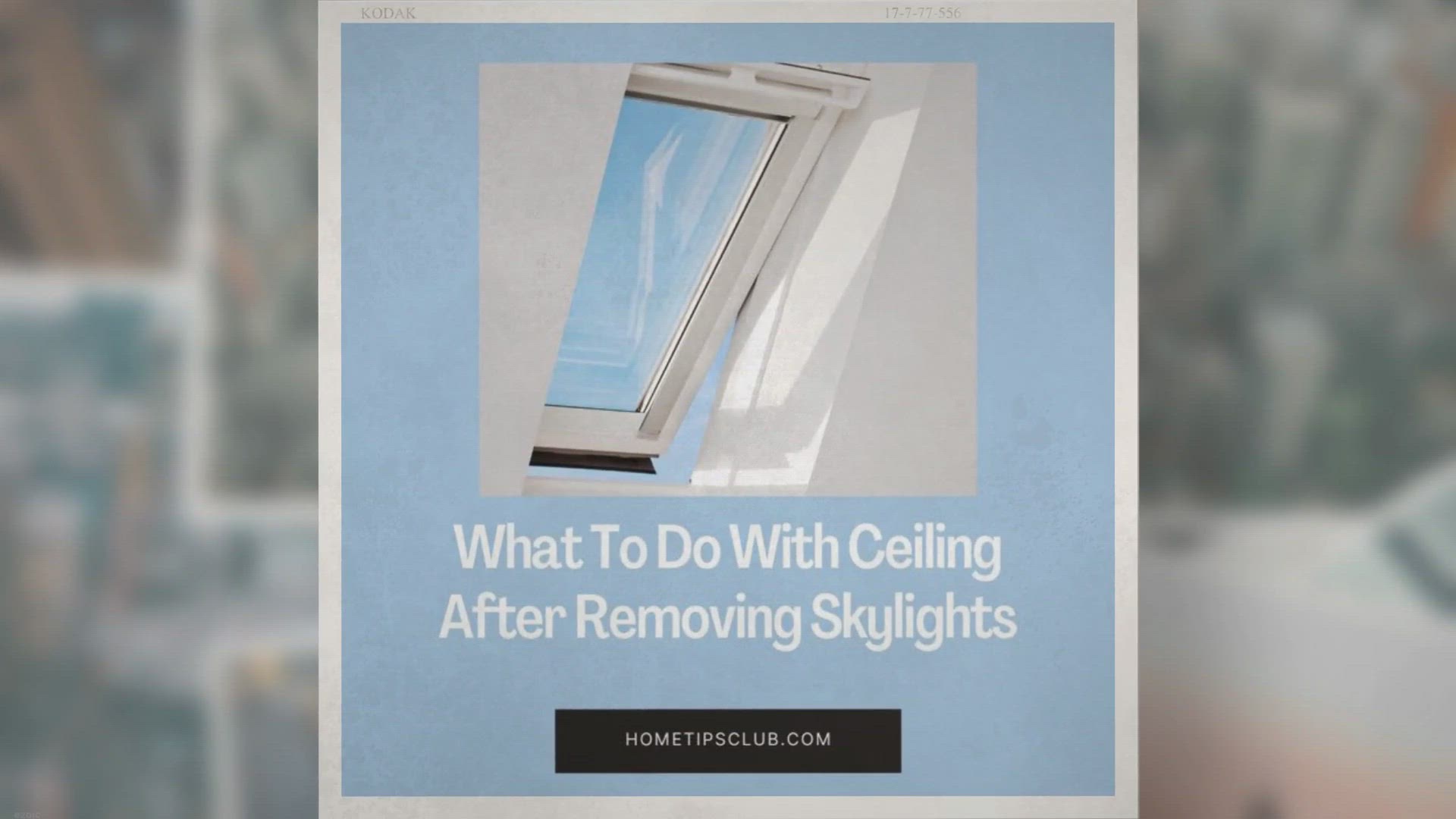 Video thumbnail for What To Do With Ceiling After Removing Skylights