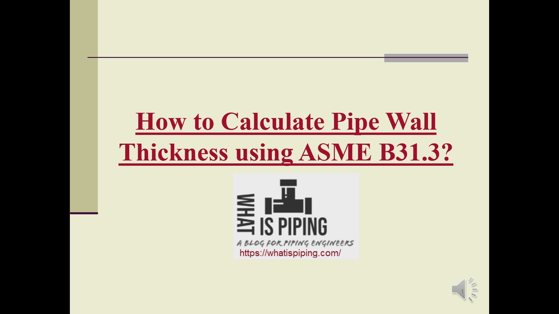 Pipe Thickness Calculation following ASME B31.3 | Open Video