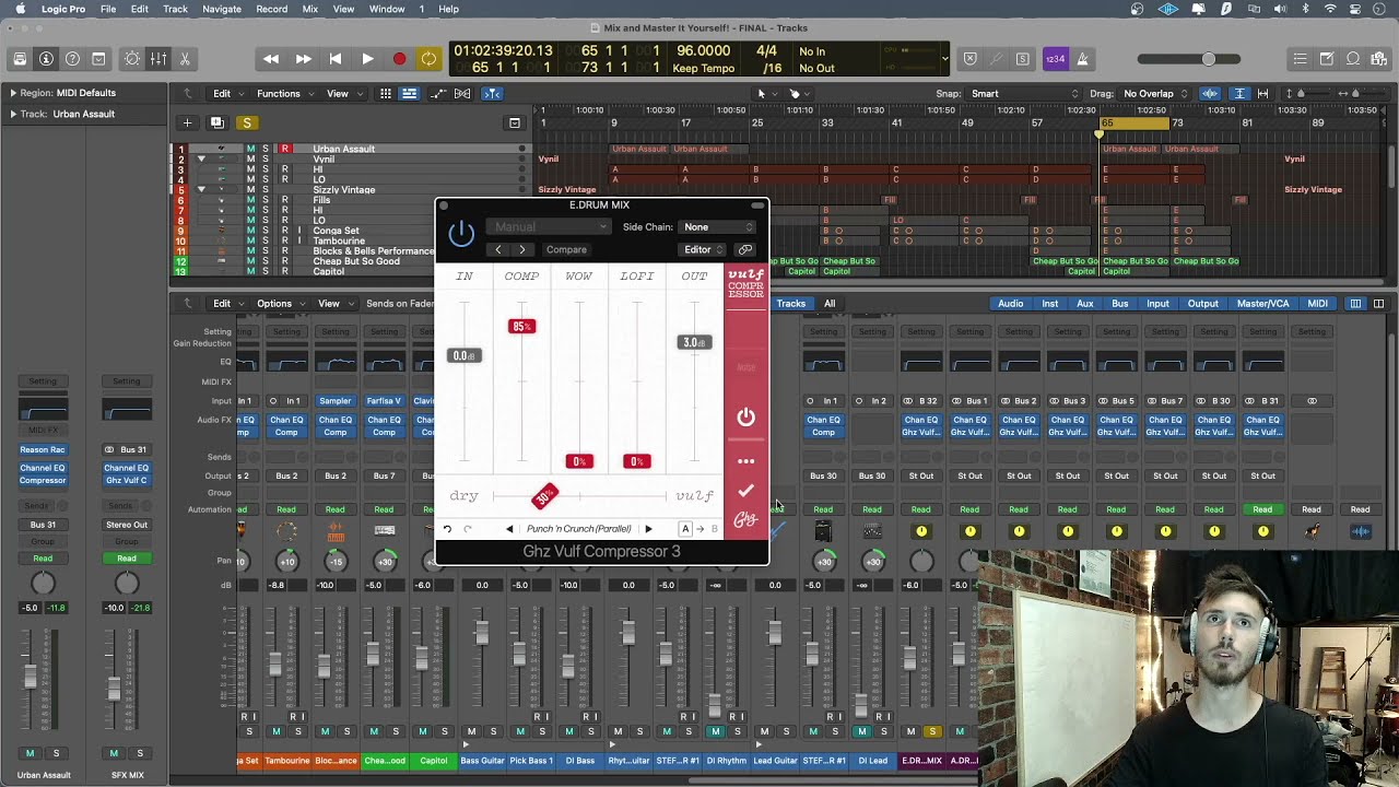 'Video thumbnail for How To Use Submixes in Logic Pro X (feat. Goodhertz Vulf Compressor) - MIX and MASTER IT Yourself!'