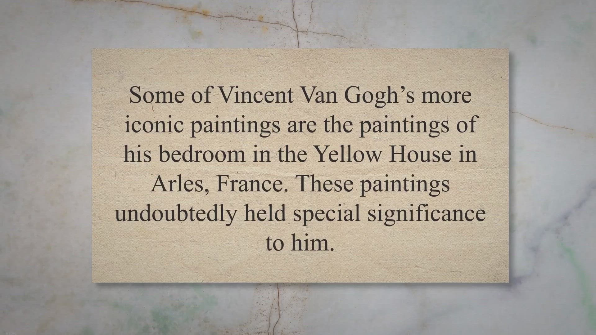 'Video thumbnail for About Vincent Van Gogh’s 3 Yellow Bedroom Paintings'