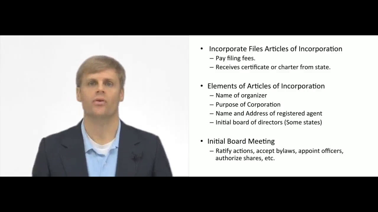 'Video thumbnail for How is a Corporation Formed?'