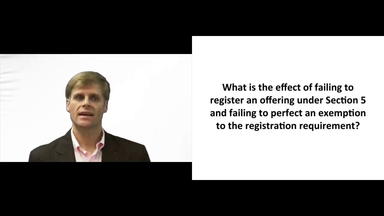 'Video thumbnail for Fail to Comply with Securities Exemption - Explained'