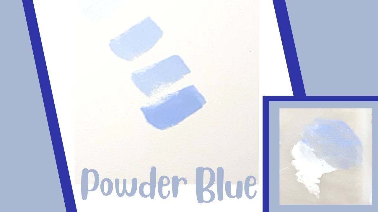 Video thumbnail for How To Make Powder Blue Color with Acrylic Paints