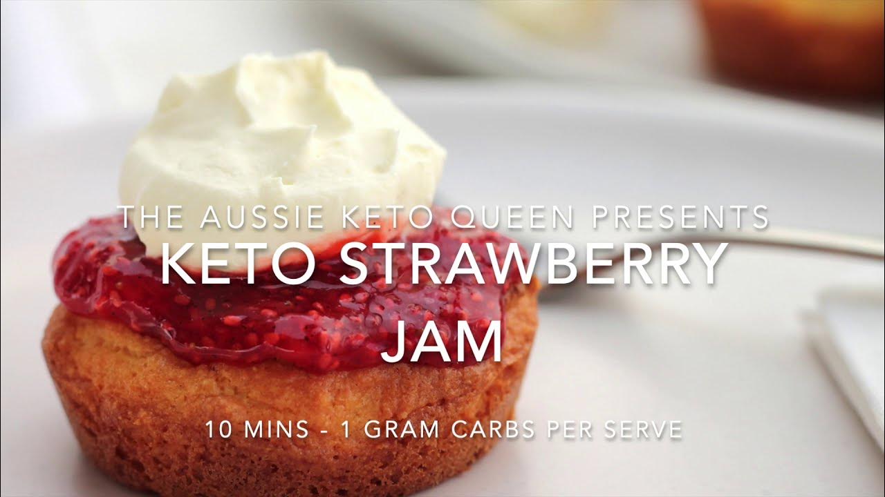 'Video thumbnail for Keto Strawberry Jam Recipe - Easy and Gelatine Free'
