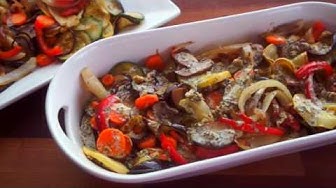 'Video thumbnail for Grilled squash, eggplant and mushroom with herb-lemon sauce'