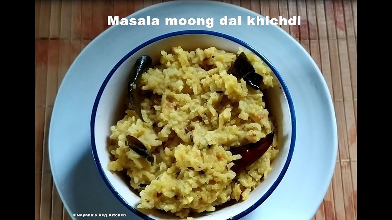 'Video thumbnail for Masala moong dal khichdi. Quick Spicy mung dal khichadi in pressure cooker. Ultimate comfort food'
