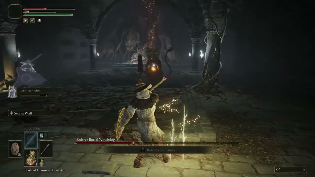'Video thumbnail for Elden Ring Erdtreee Burial Watchdog Cat Boss Fight and Location - Astrologer Gravity Mage Build'