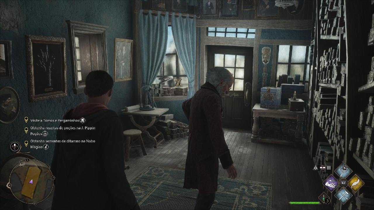 Video thumbnail for Hogwarts Legacy Comprando Minha Primeira Varinha