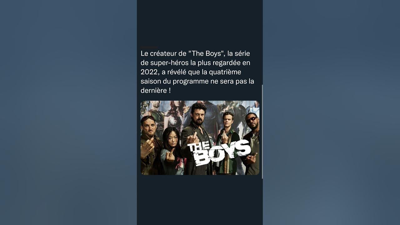 Video thumbnail for Le créateur de "The Boys", la série dit  la quatrième saison du programme ne sera pas la dernière !
