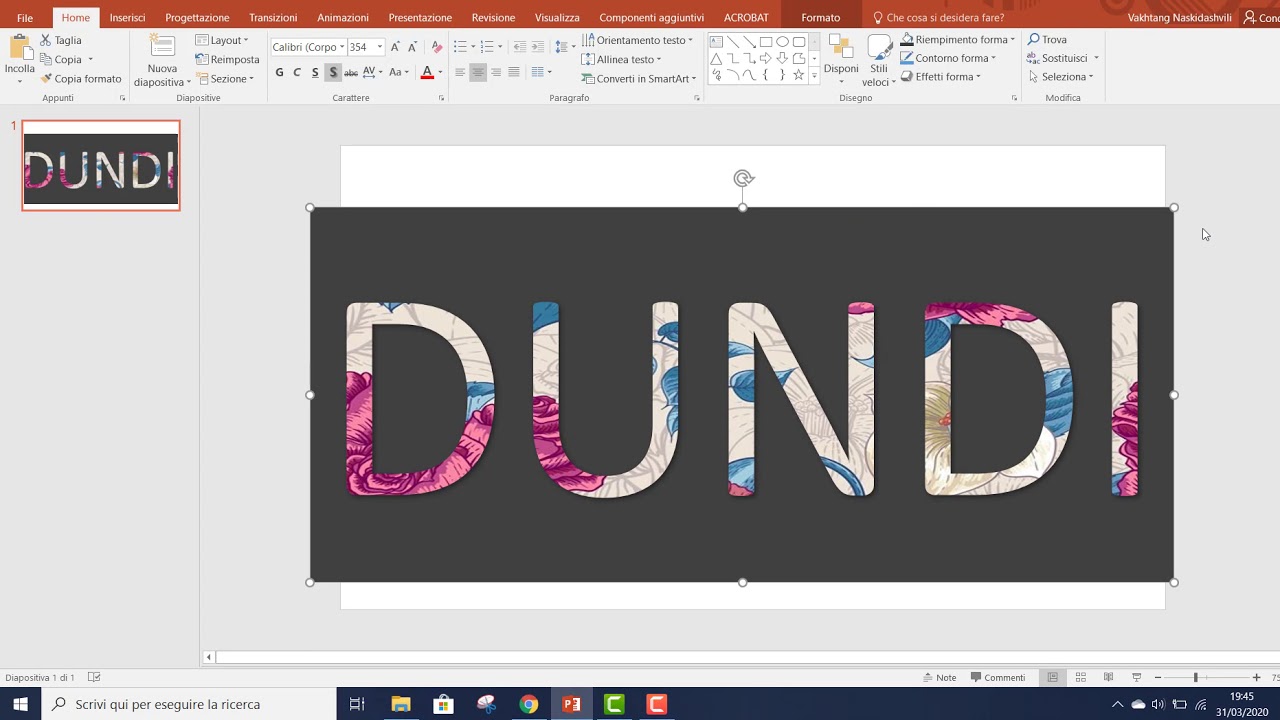 Video thumbnail for Come riempire il testo con immagine in PowerPoint
