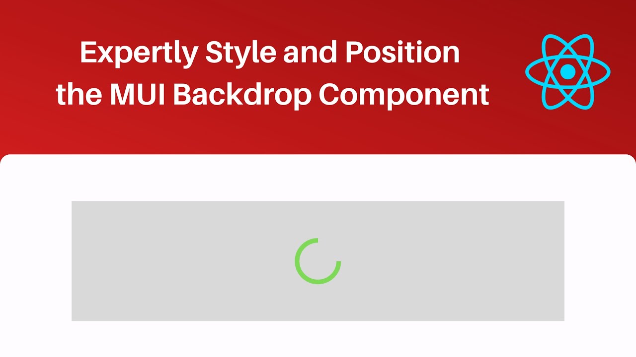 Video thumbnail for Expertly Style and Position the MUI Backdrop Component