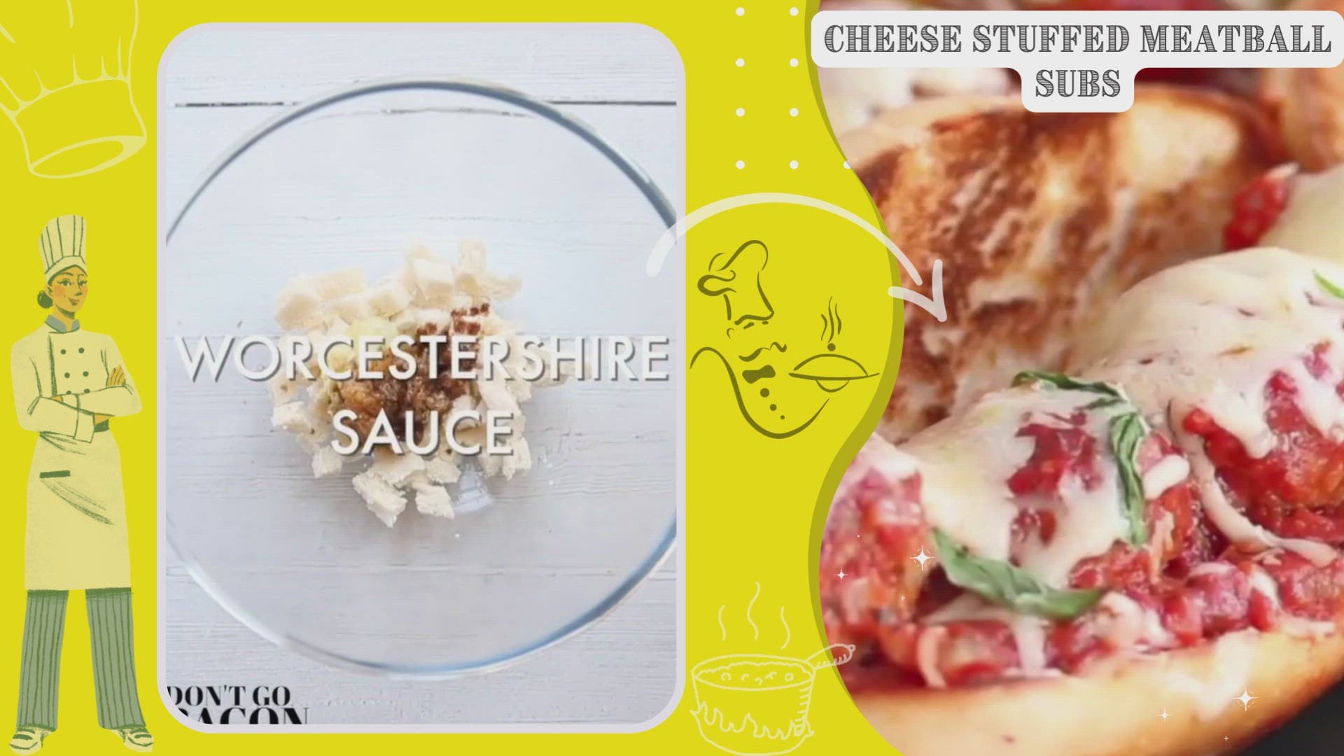Video thumbnail for Cheese Stuffed Meatball Subs
