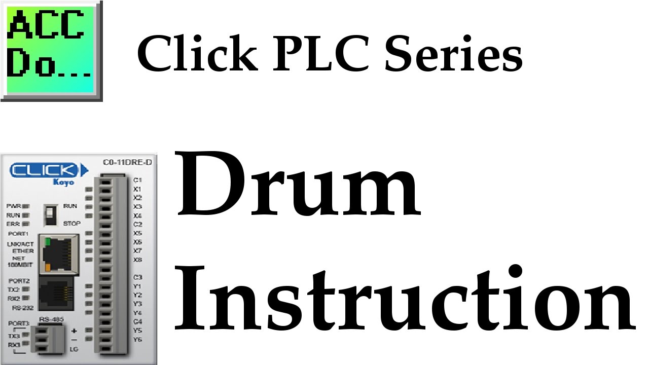 'Video thumbnail for Click PLC Drum Instruction Sequence'