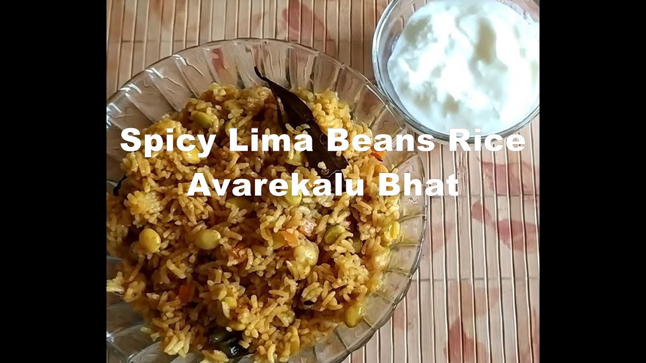 'Video thumbnail for Avarekalu rice bhat. Lima beans/ field beans rice recipe. One pot meal. No onion no garlic recipe'