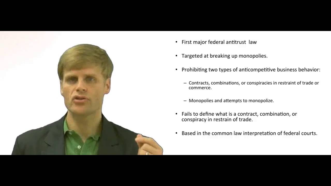 'Video thumbnail for What is the Sherman Act?'