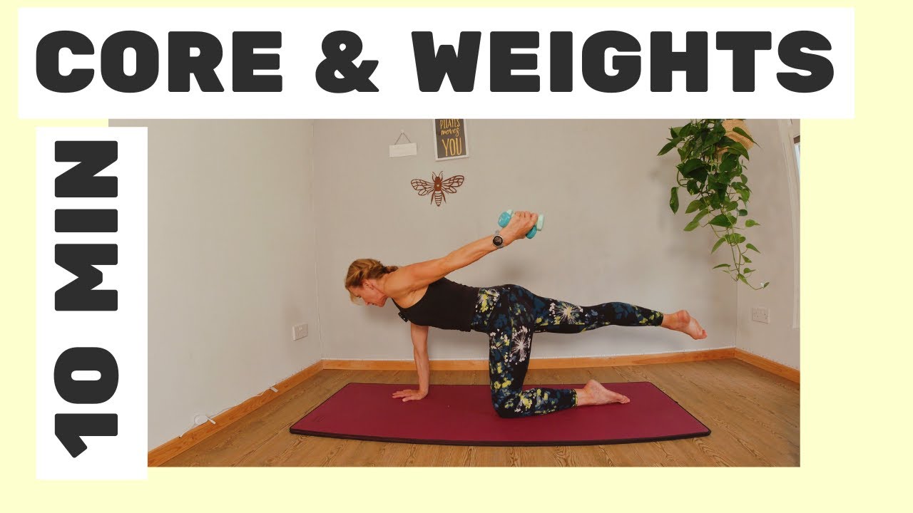 Video thumbnail for Core focused Pilates with Weights