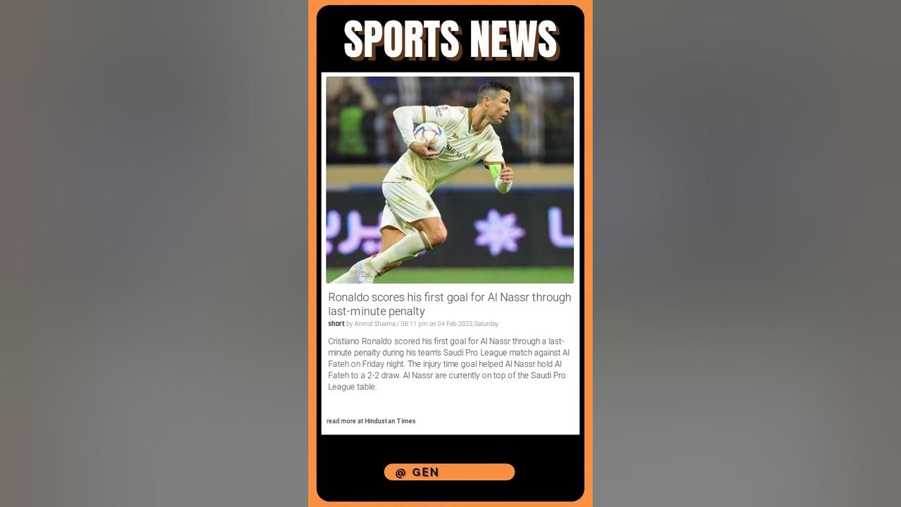 Video thumbnail for Ronaldo scores his first goal for Al Nassr through last-minute penalty | #shorts #sports