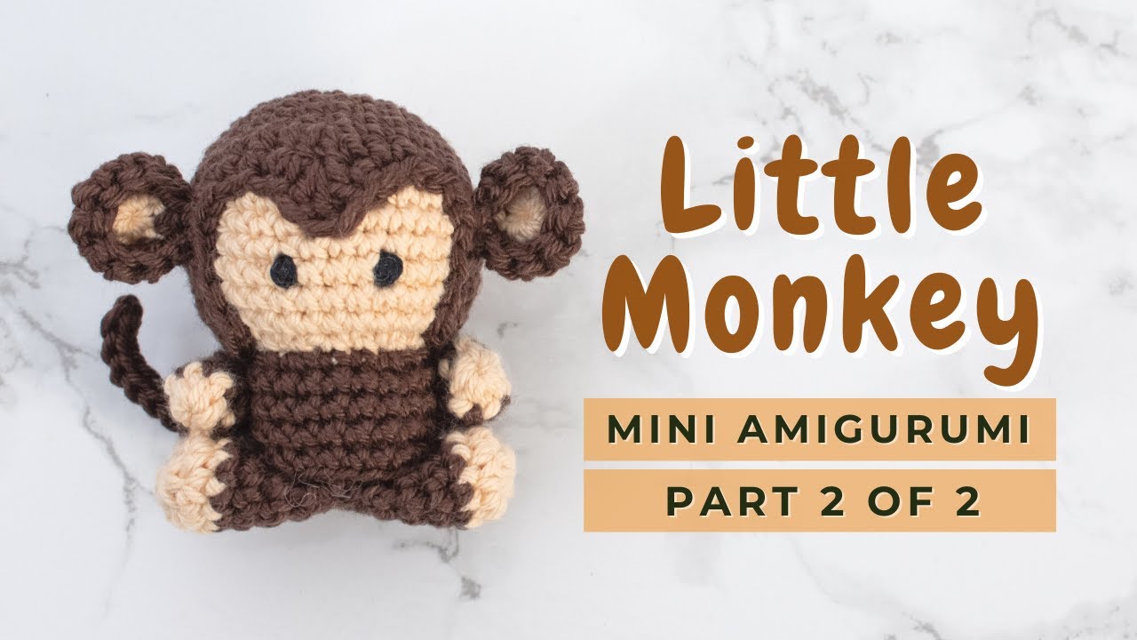 Video thumbnail for How to Crochet Monkey | Quick little monkey amigurumi tutorial free pattern PART 2