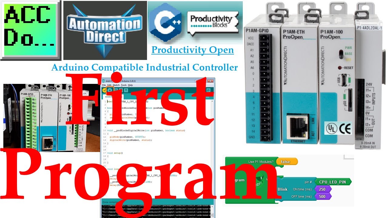'Video thumbnail for Productivity Open P1AM Industrial Arduino First Program'