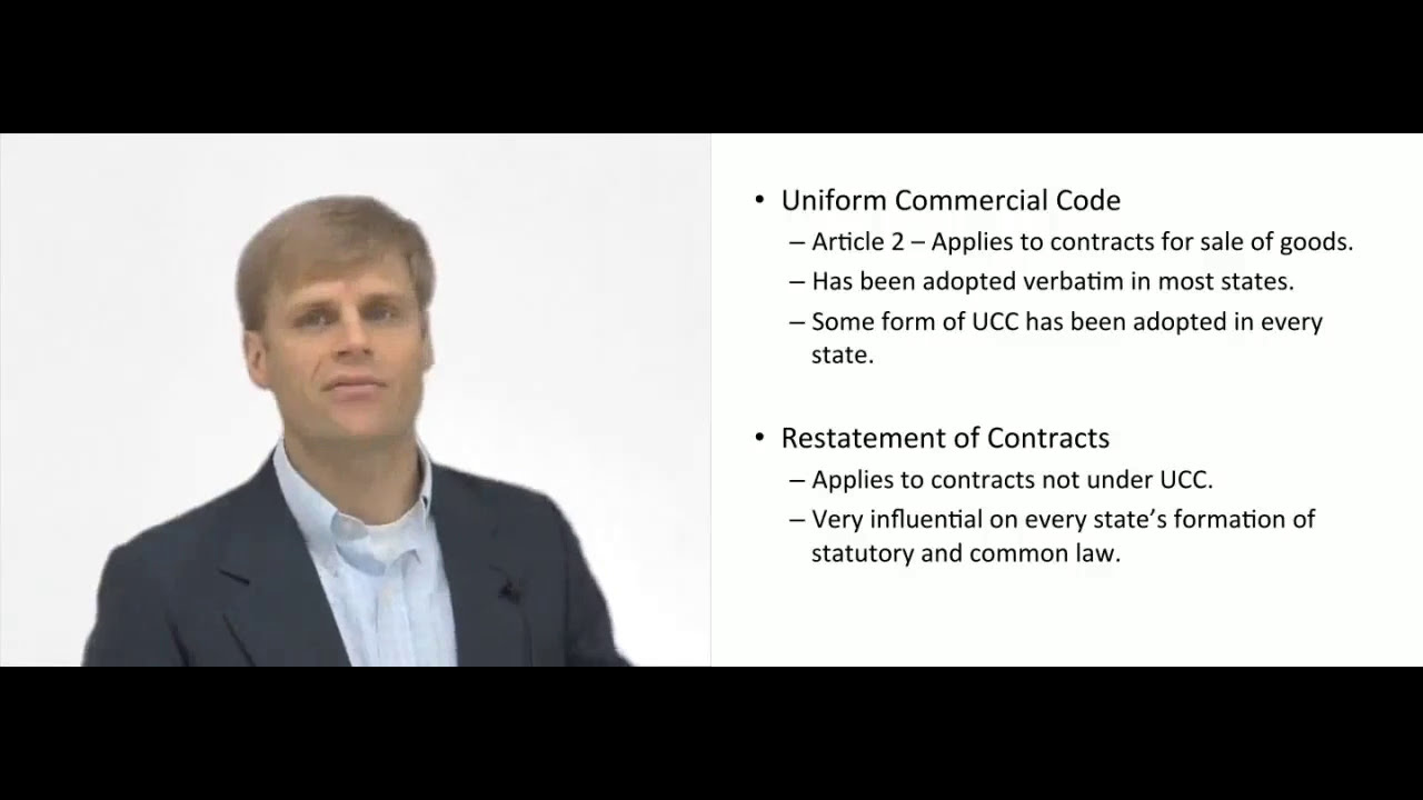 'Video thumbnail for Restatement vs UCC - Contract Law'
