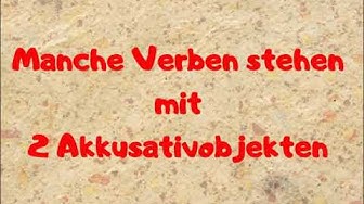 'Video thumbnail for Verben mit 2 Akkusativobjekten'