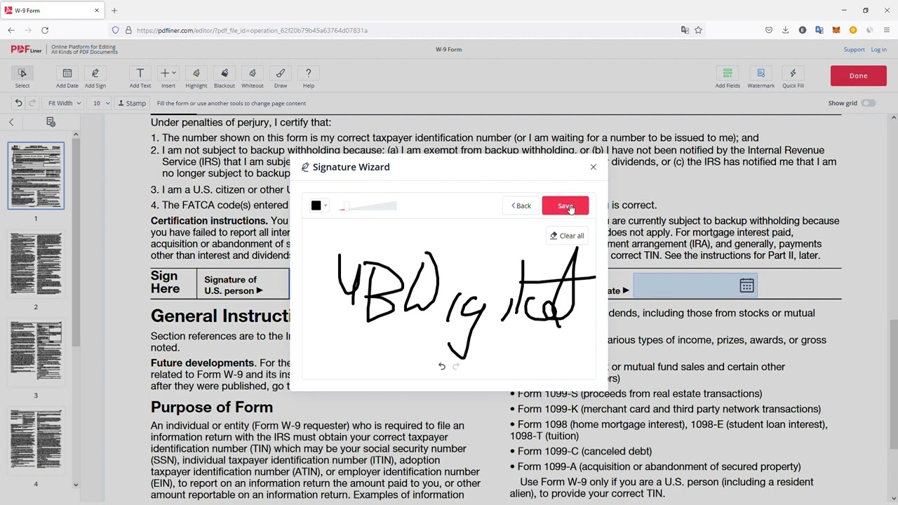 'Video thumbnail for How To Edit And Sign PDF Files Online For Free Using Pdfliner'