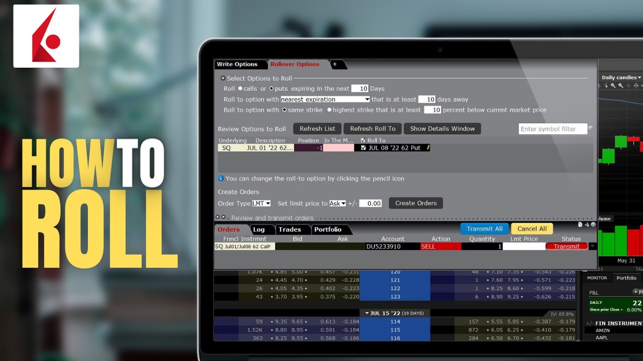 Video thumbnail for Rolling Options in Interactive Brokers | Step-by-Step Tutorial