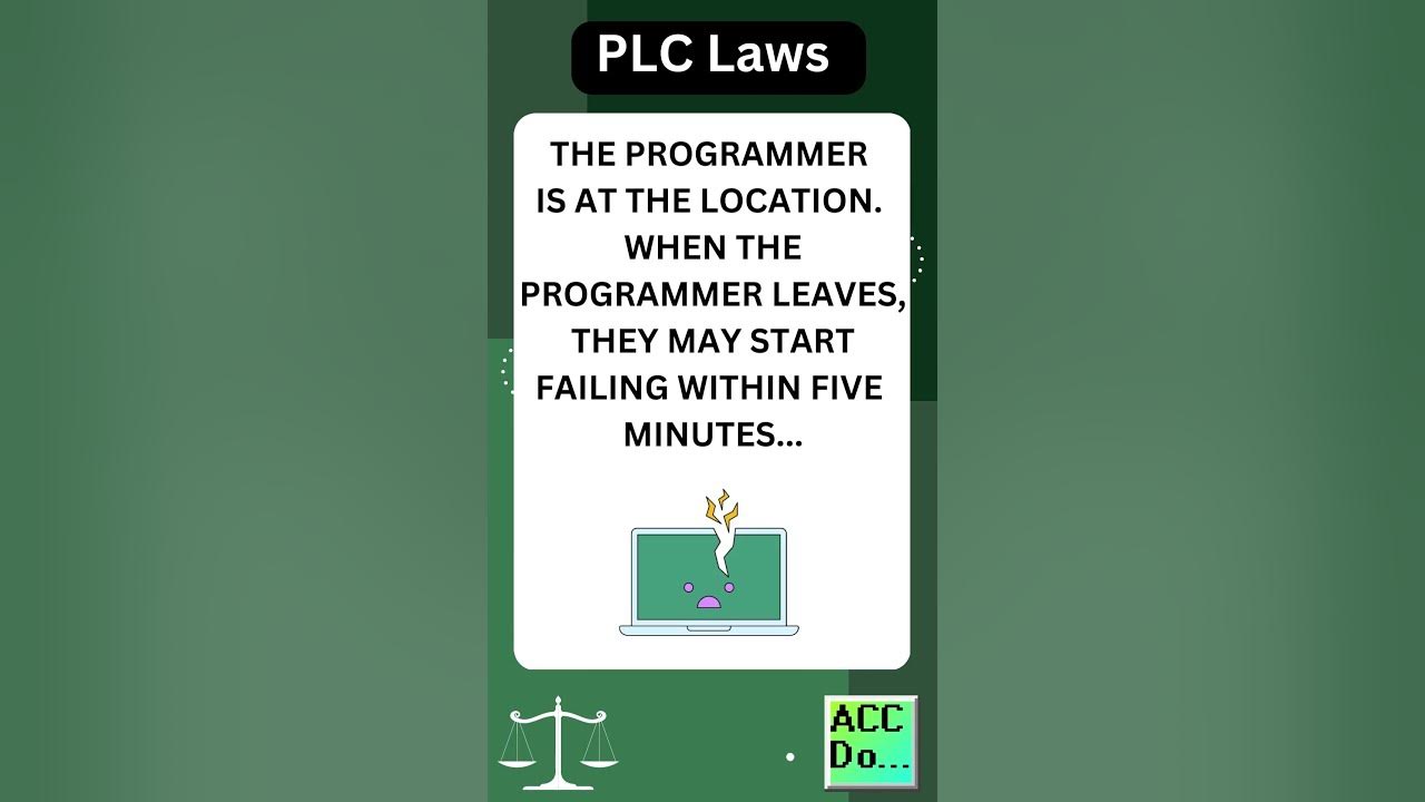 'Video thumbnail for PLC Laws #28 - MACHINES WITH INTERMITTENT FAULTS ALWAYS SEEM'