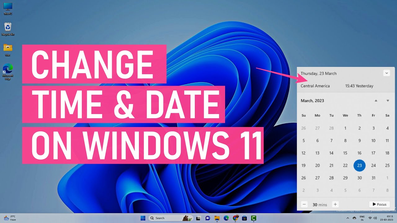 Video thumbnail for How To Change Time & Date on Windows 11 | Change Time/Date Format