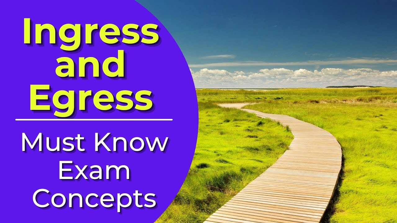 Video thumbnail for Ingress and Egress: The Difference? Real estate license exam questions.
