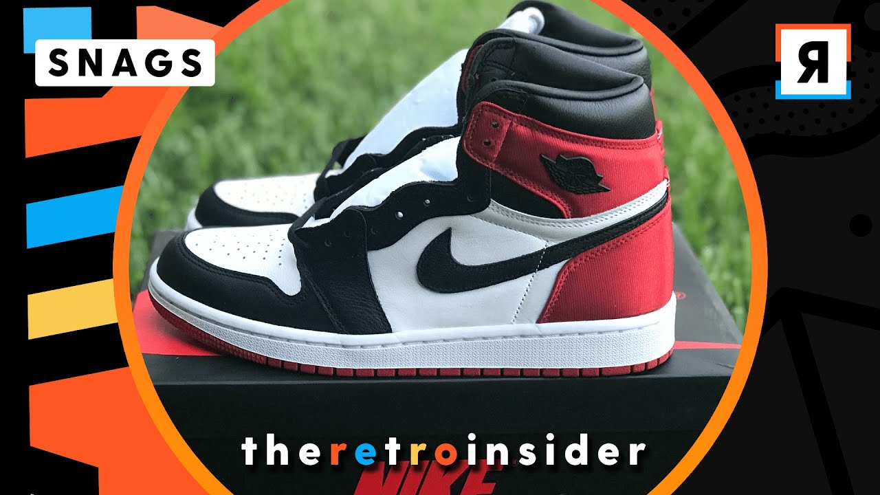 'Video thumbnail for Air Jordan Retro 1 "Satin Black Toes" | Sneaker Snag Quick Look'