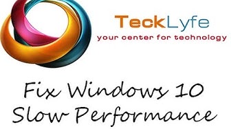 Video thumbnail for Fix For Windows 10 Slow Performance