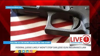 'Video thumbnail for Spanish Version - Federal judge likely won’t stop San Jose gun insurance law'