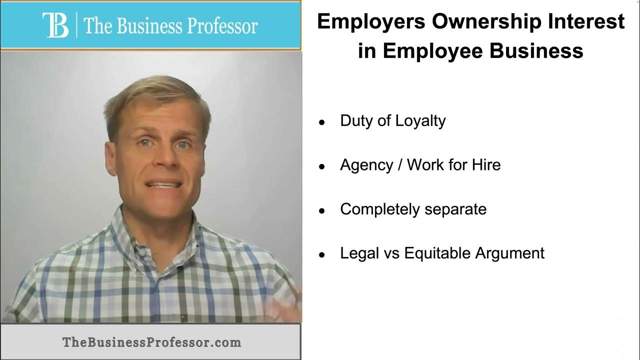 'Video thumbnail for Employer's Ownership Interest in Employee's Business'