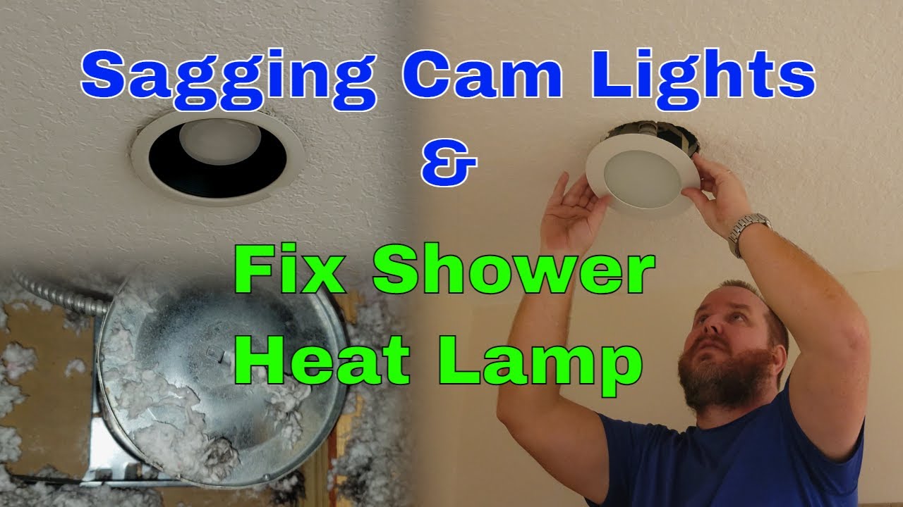 Video thumbnail for How To Fix Falling Can Lighting, And Install Bulb In Shower Heat Light