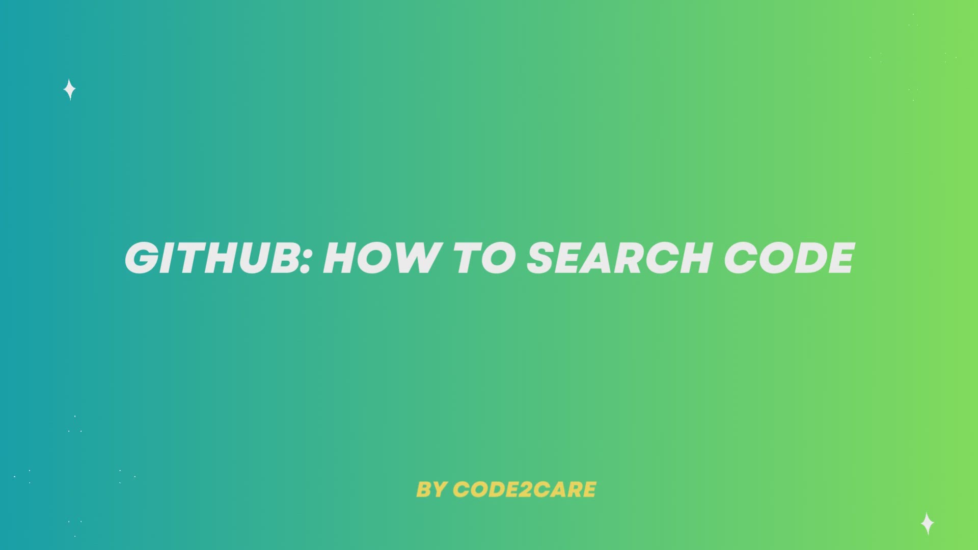 'Video thumbnail for GitHub How to Search Code'