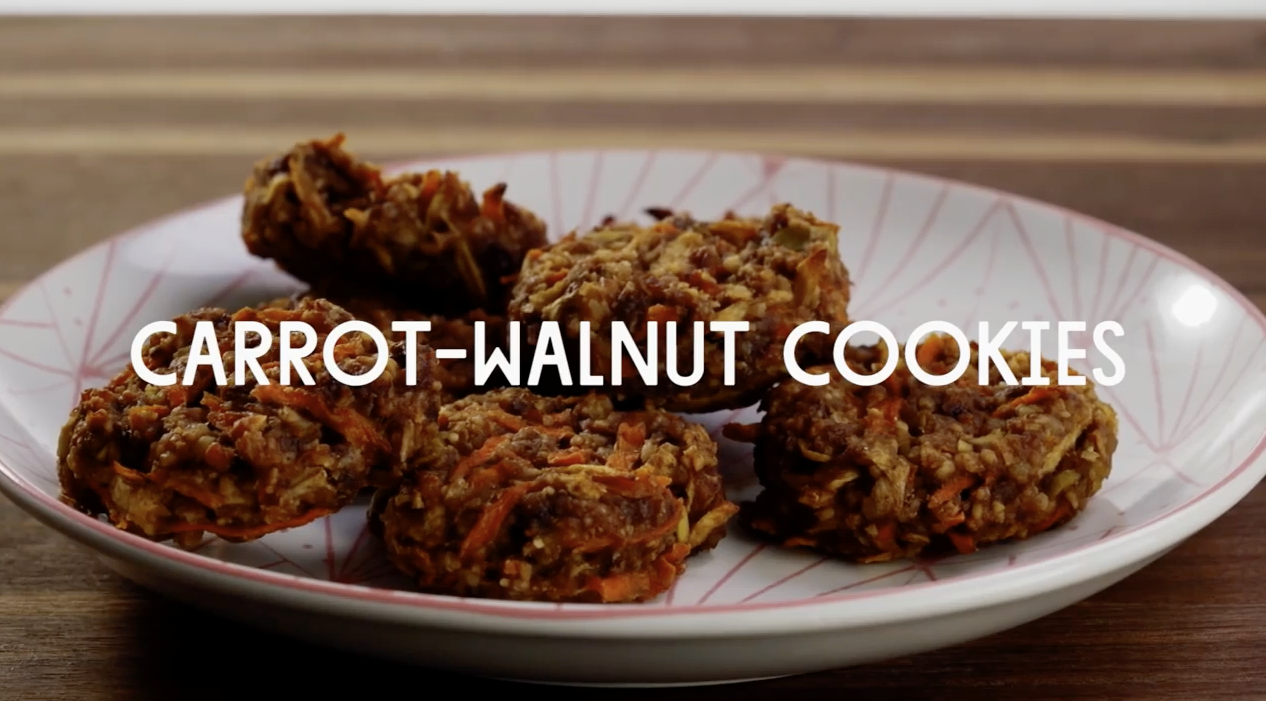 Video thumbnail for Carrot-Walnut Power Cookies