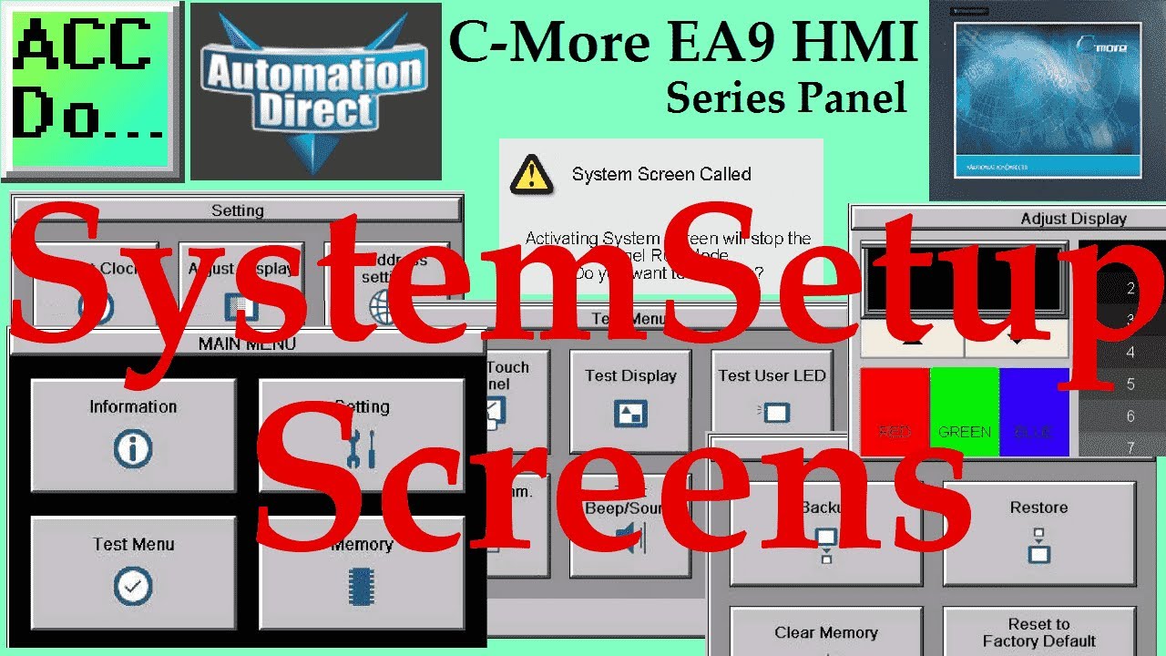 'Video thumbnail for C-More EA9 HMI Series Panel System Setup Screens'