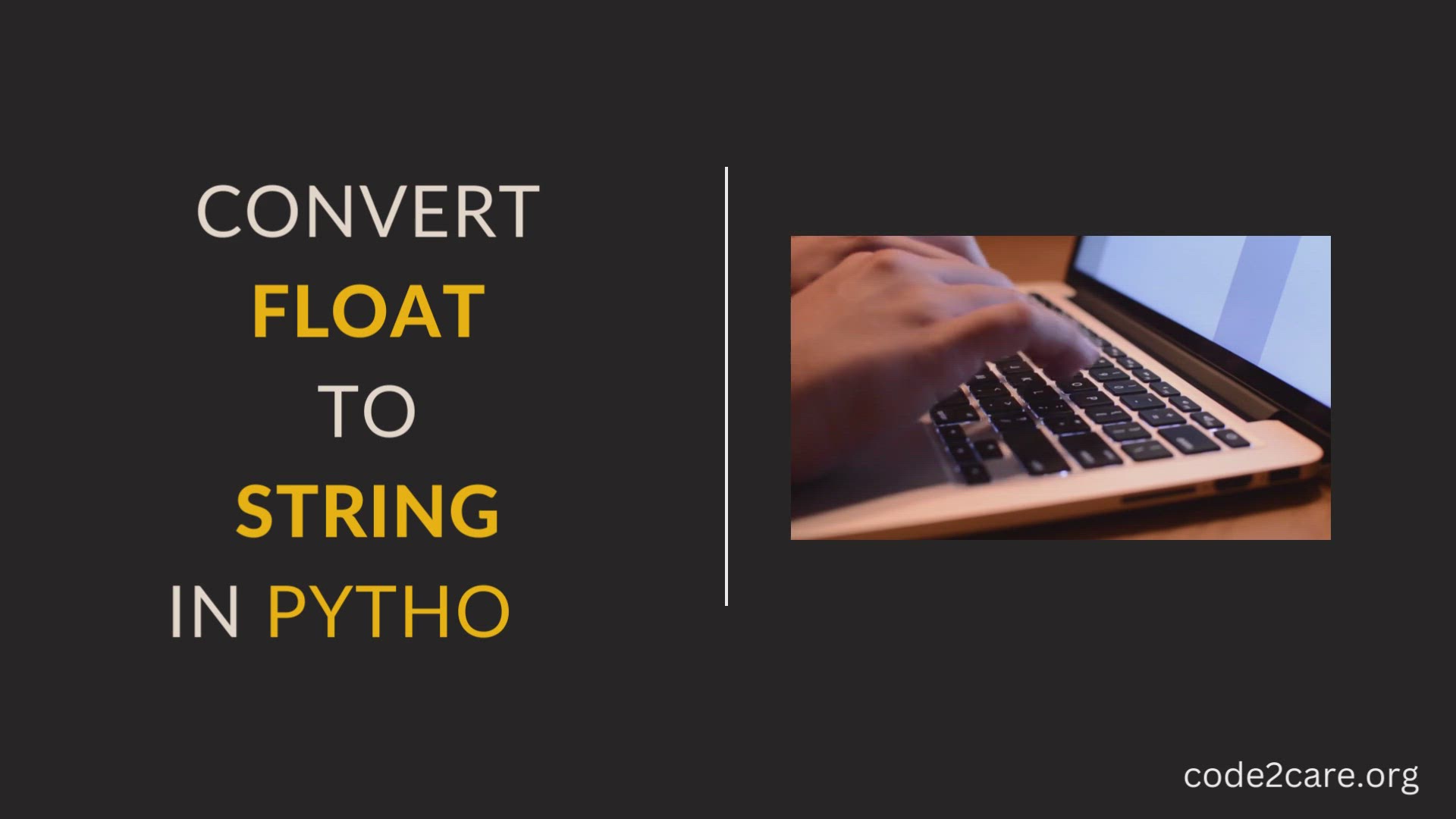 'Video thumbnail for Convert Float to String in Python'
