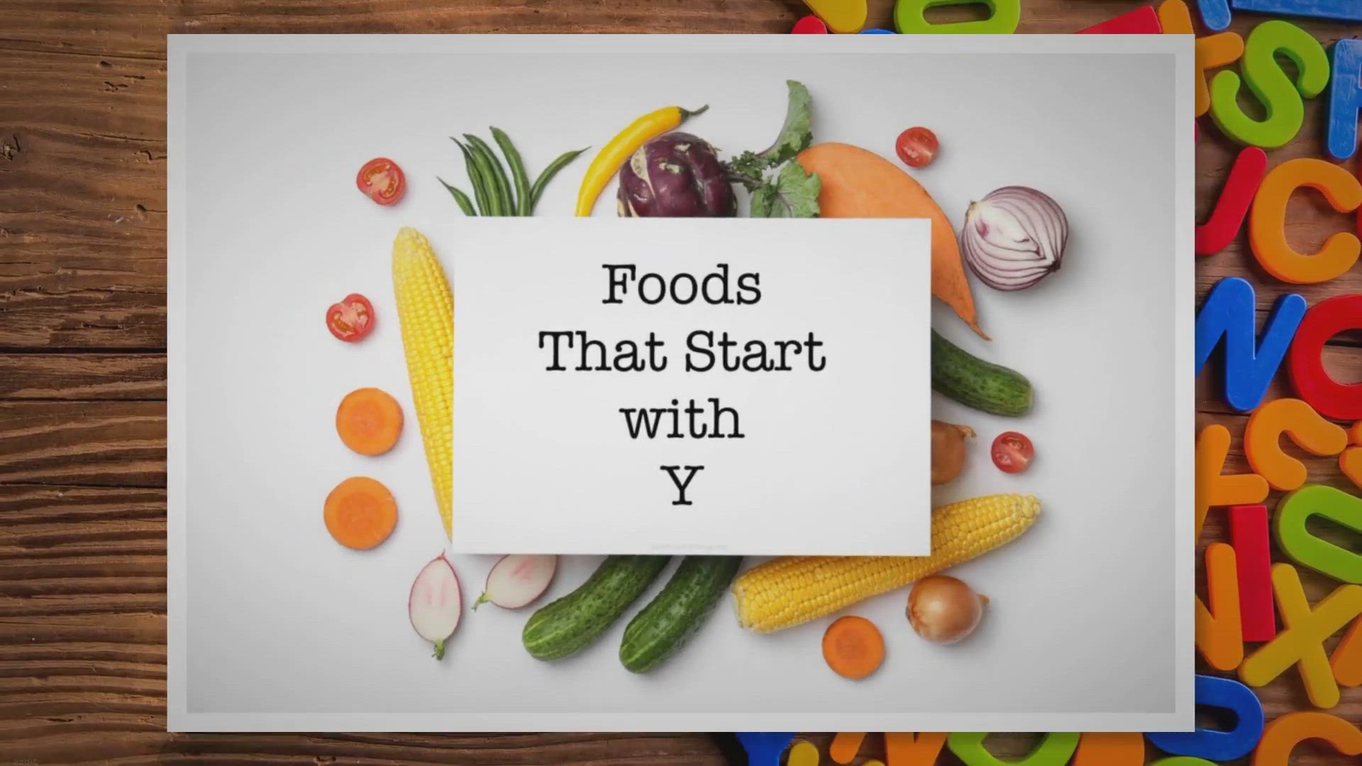 Video thumbnail for Foods that Start with Y