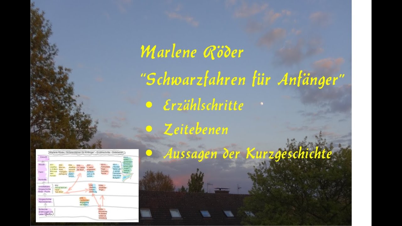 Video thumbnail for Röder, „Schwarzfahren für Anfänger“ – Erzählschritte – Zeitebenen – Aussagen der Kurzgeschichte